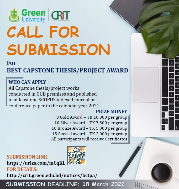BEST CAPSTONE THESIS/PROJECT AWARD 2022